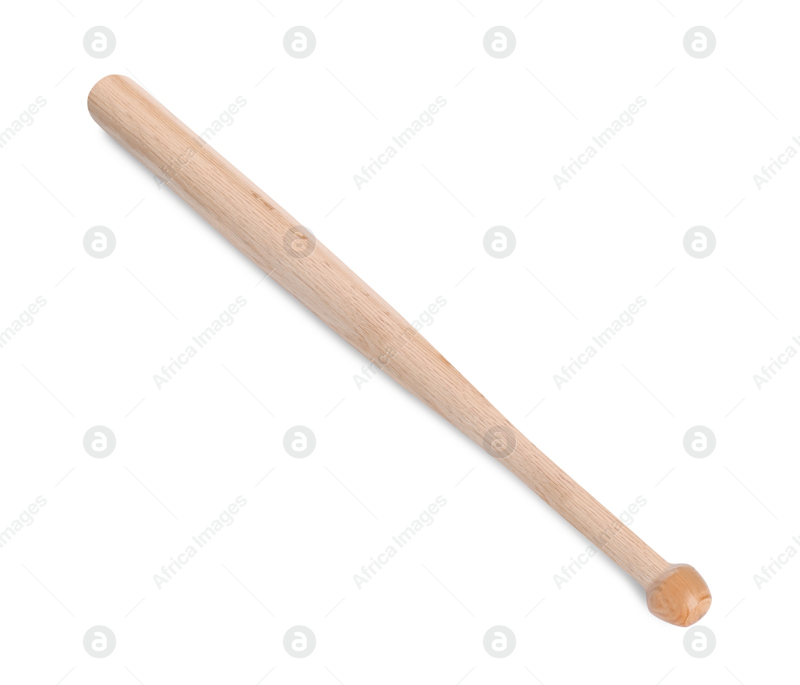 Photo of Wooden baseball bat isolated on white. Sports equipment