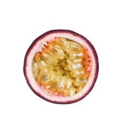 Photo of Half of passion fruit isolated on white