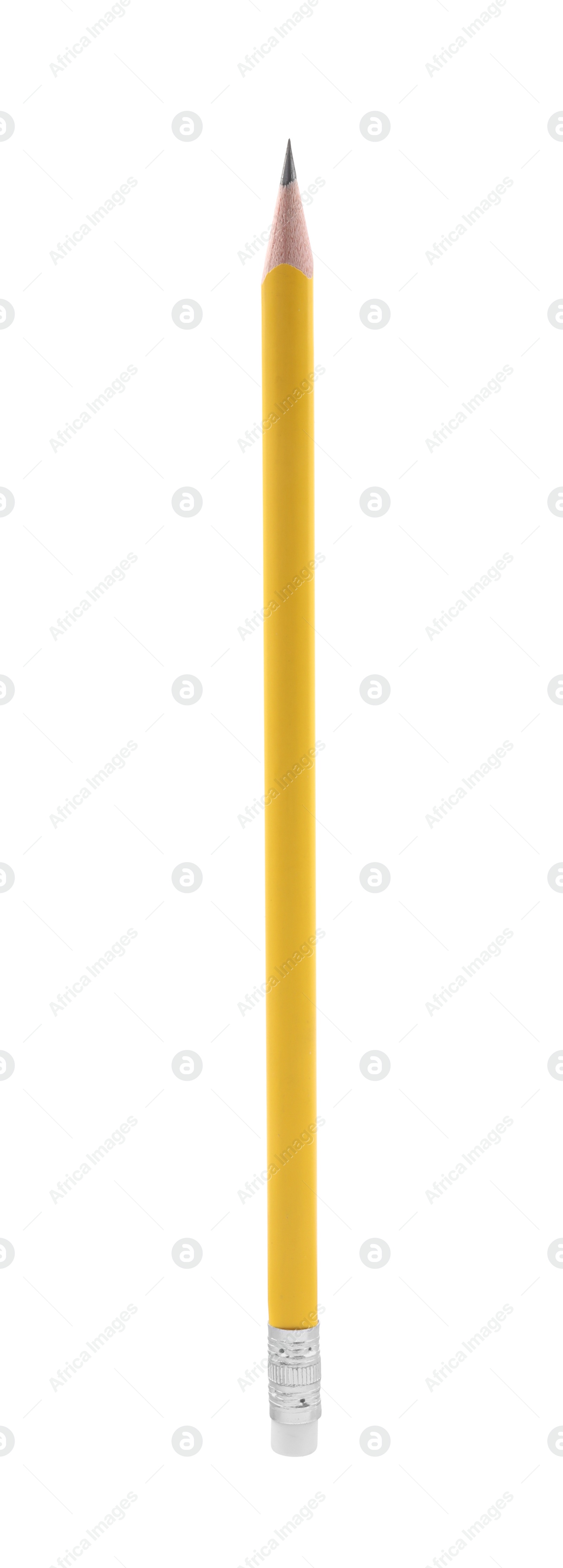 Photo of One sharp graphite pencil isolated on white