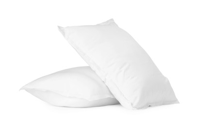 Two new soft pillows isolated on white