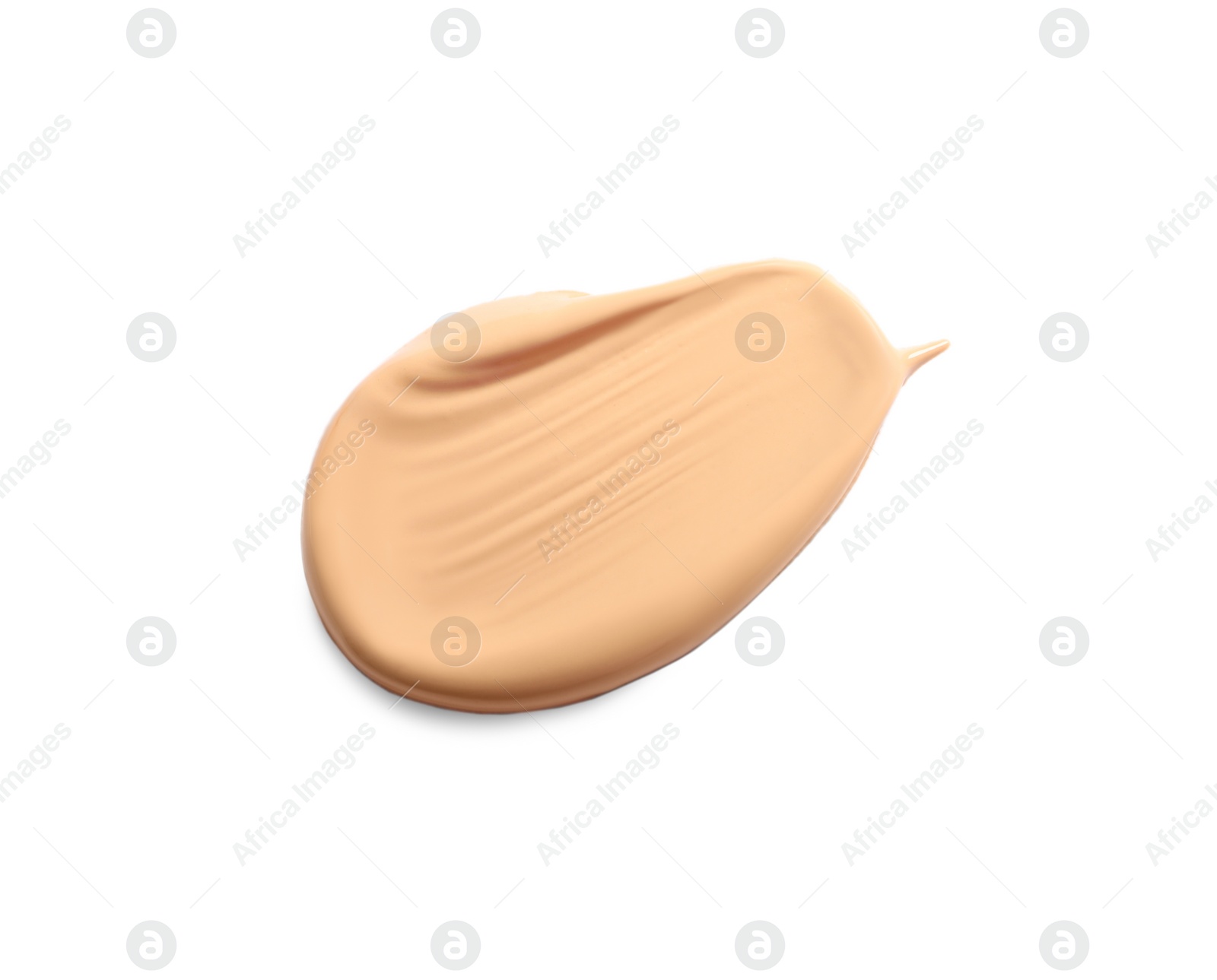 Photo of Smear of skin foundation isolated on white, top view