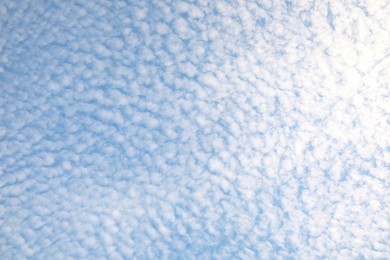 Picturesque view of beautiful blue sky covered with clouds