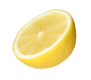 Half of fresh lemon isolated on white