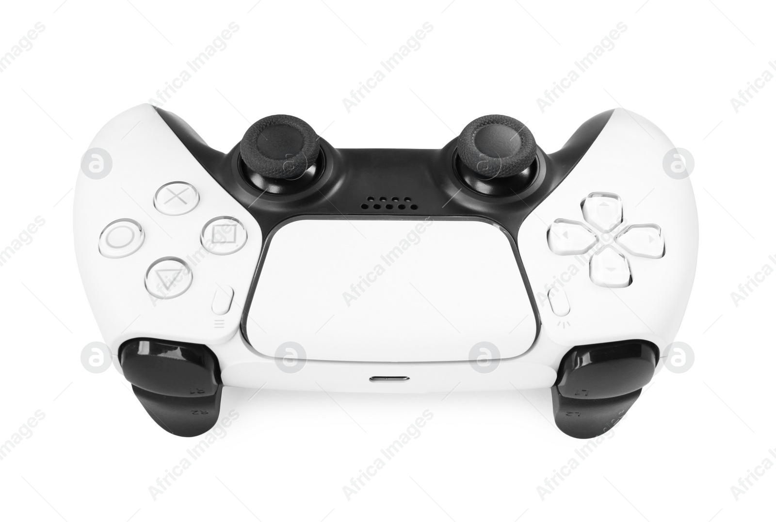 Photo of One wireless game controller isolated on white