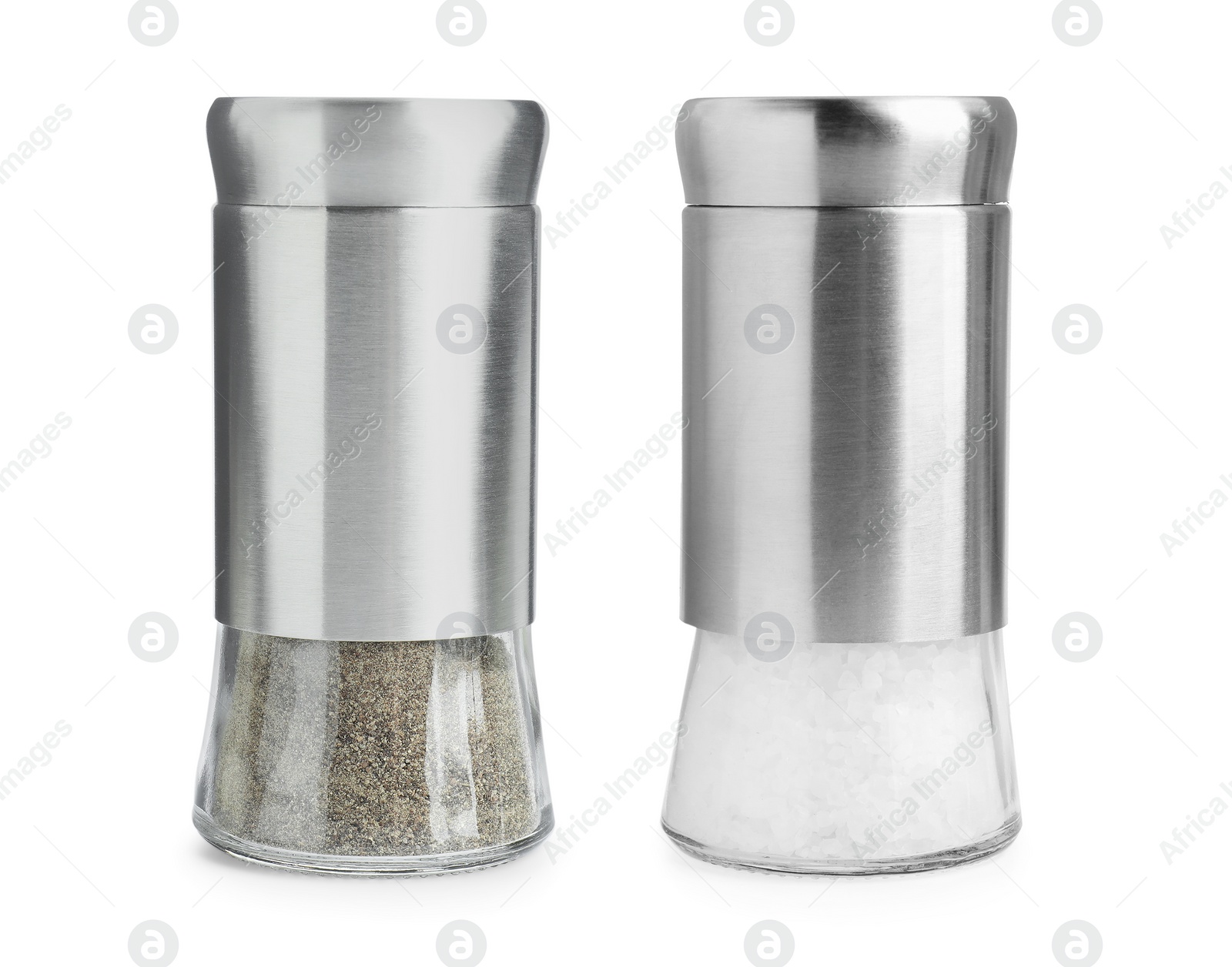 Image of Salt and pepper shakers isolated on white