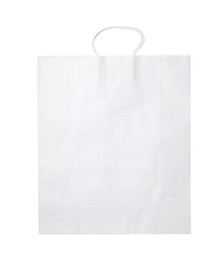 Empty shopping paper bag isolated on white