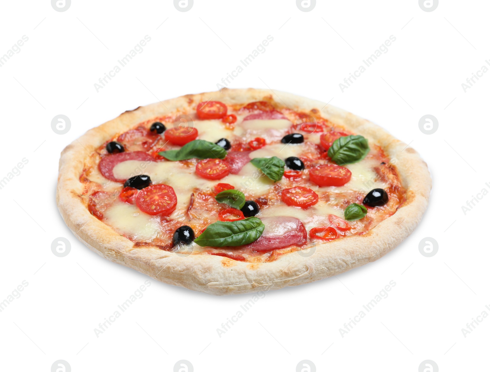 Photo of Hot delicious pizza Diablo isolated on white