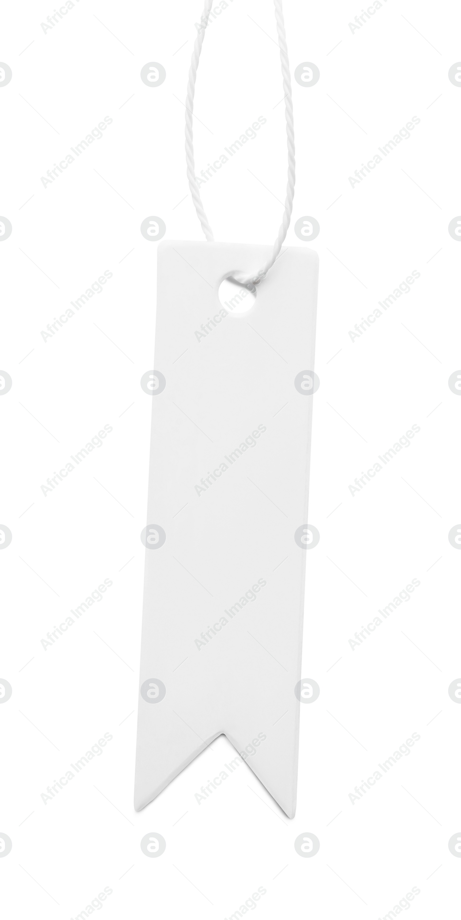 Photo of Tag with space for text isolated on white, top view