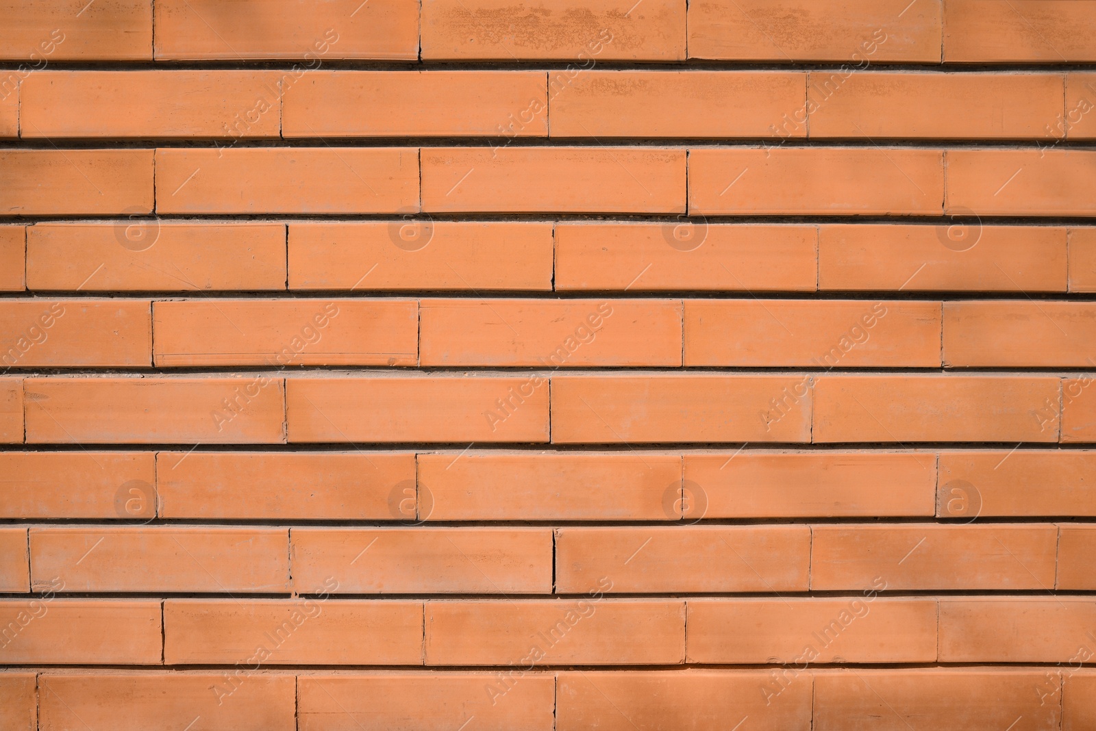 Photo of Texture of red brick wall as background, closeup view