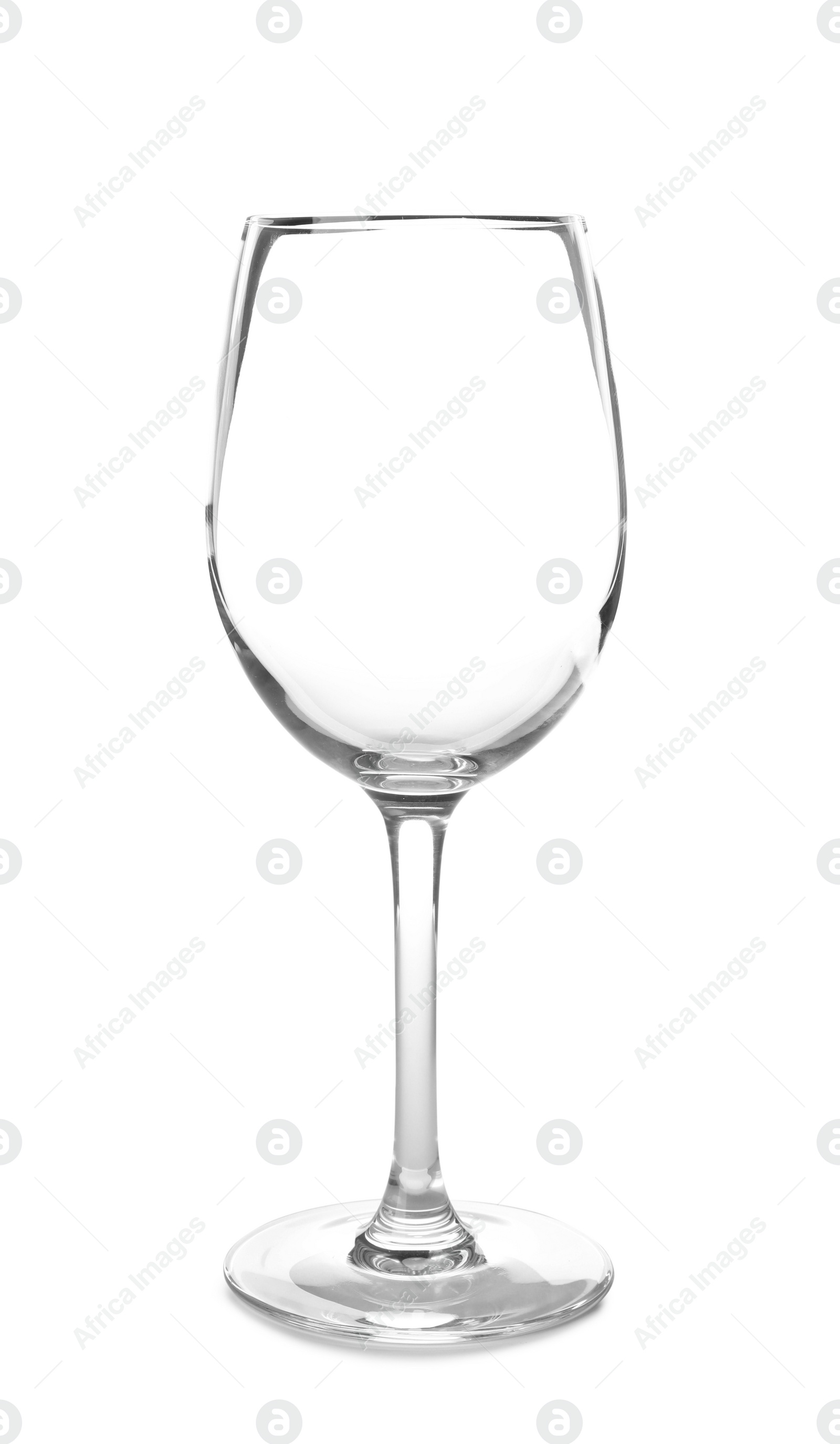 Photo of Clean empty glass on white background. Washing dishes