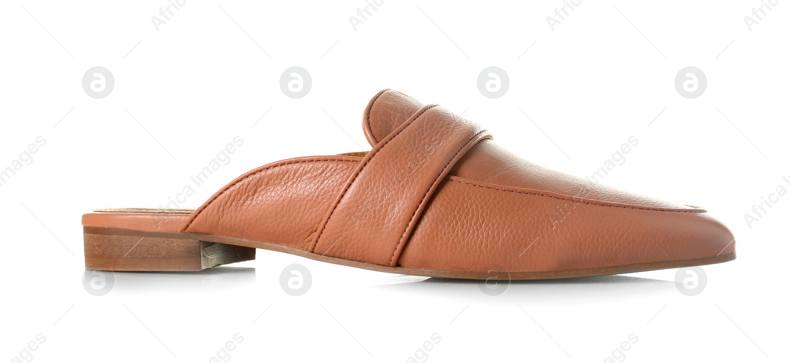 Photo of Female shoe on white background