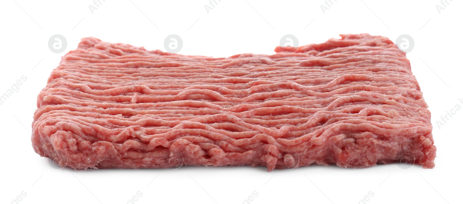 Photo of Raw fresh minced meat isolated on white