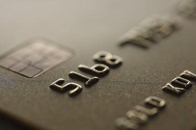 Photo of One credit card as background, macro view