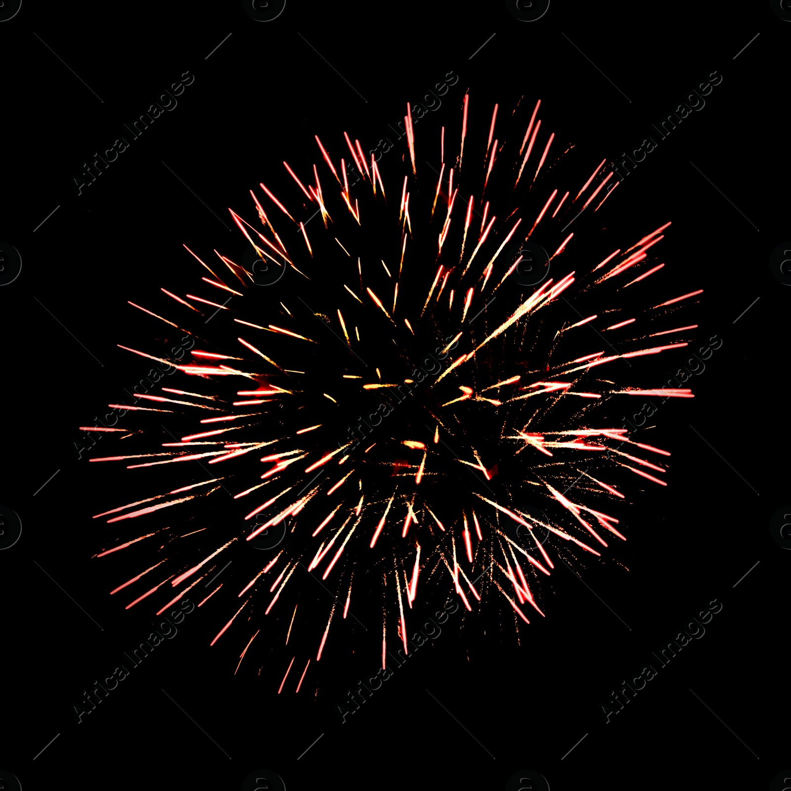 Image of Beautiful bright fireworks lighting up night sky