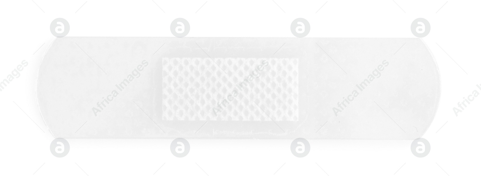 Photo of One medical adhesive bandage isolated on white, top view