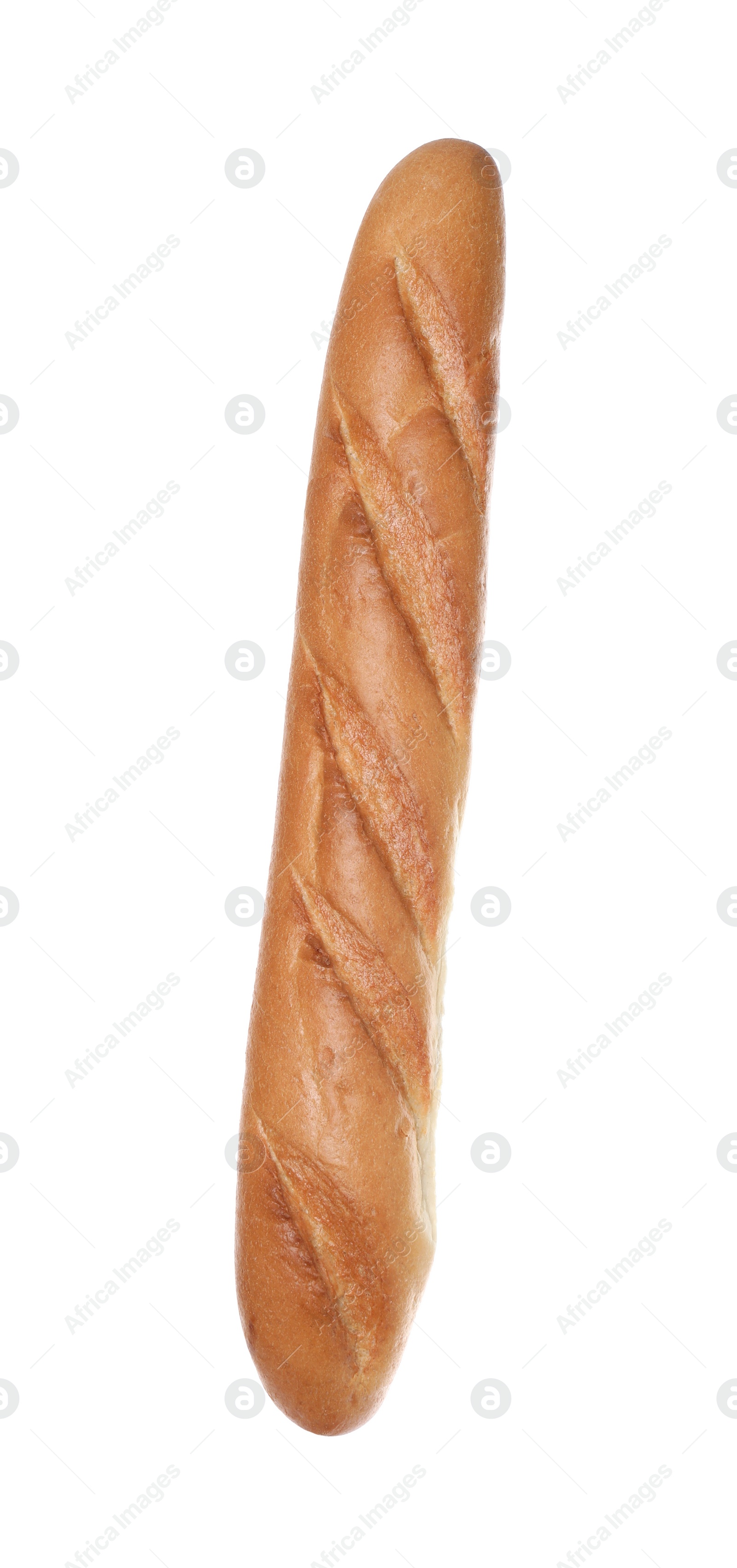 Photo of Tasty baguette isolated on white. Fresh bread