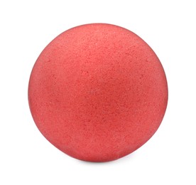 Photo of One red bath bomb isolated on white