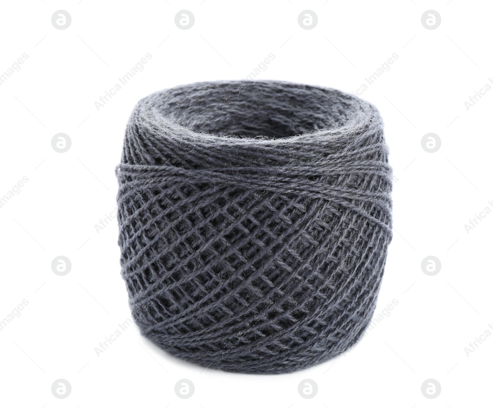 Photo of Clew of color knitting thread on white background