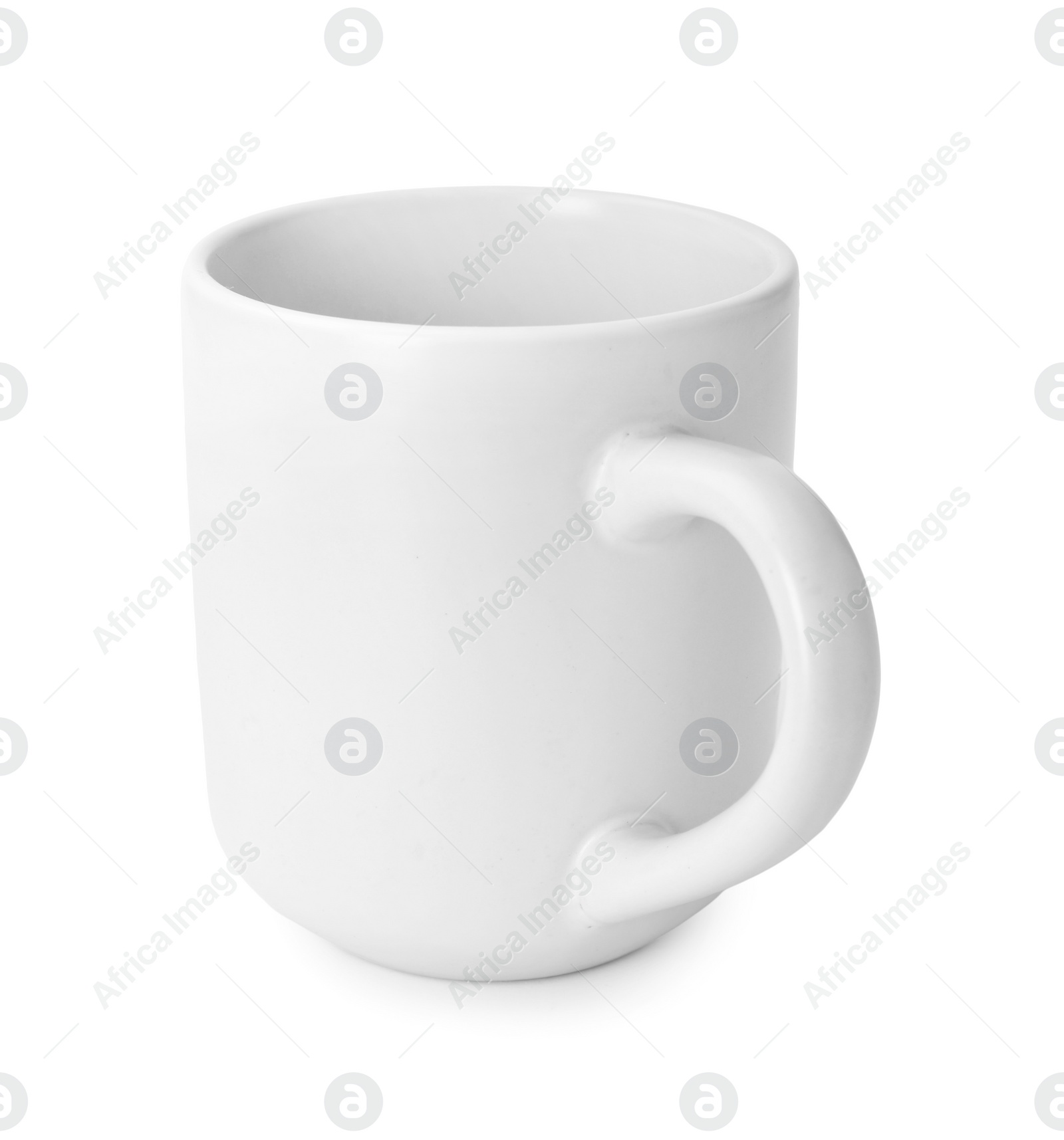 Photo of One clean ceramic cup isolated on white