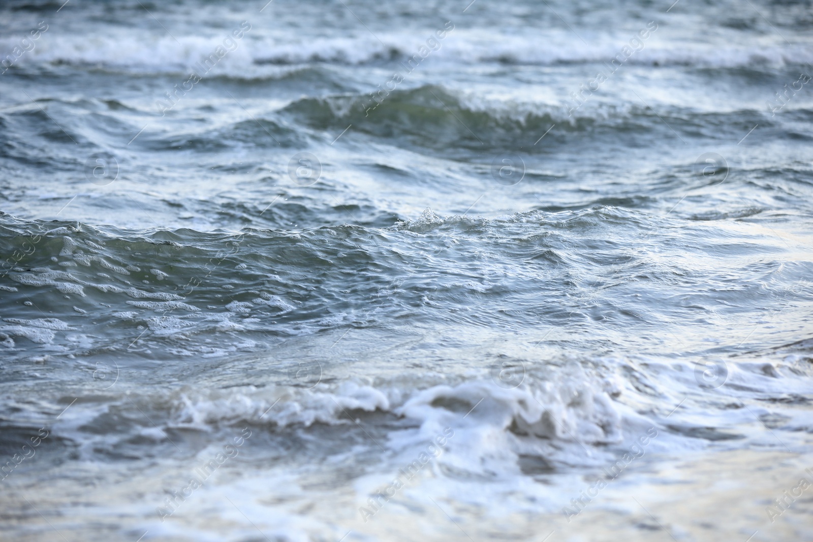 Photo of Beautiful view of sea waves at sunset