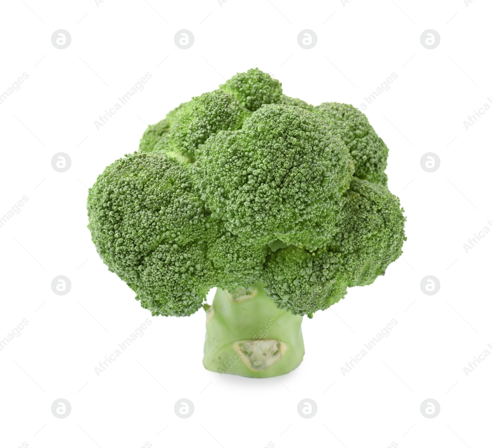 Photo of Fresh raw green broccoli isolated on white