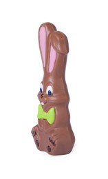 Photo of Chocolate bunny isolated on white. Easter celebration