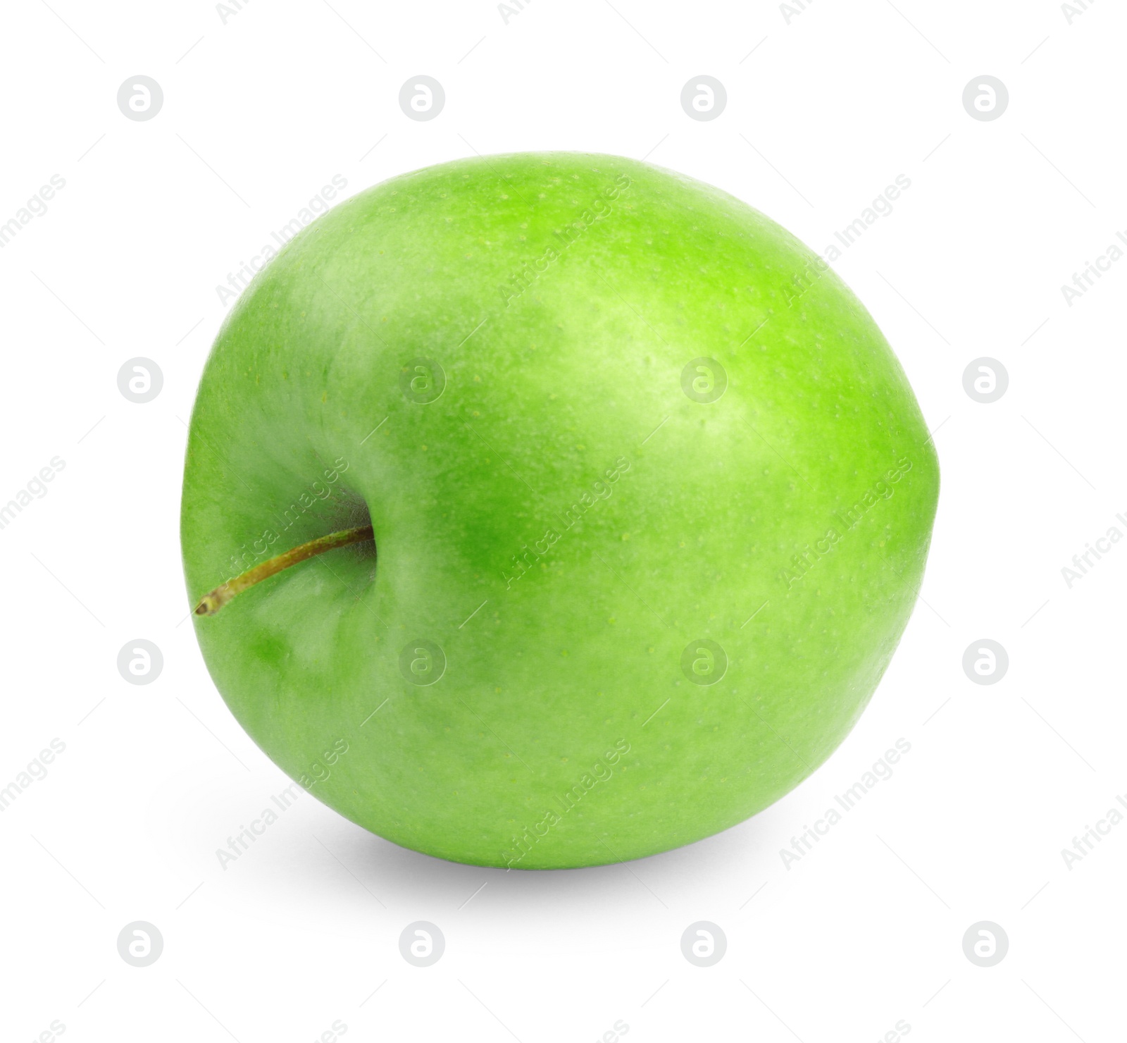 Photo of Fresh ripe green apple on white background