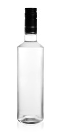 Photo of Bottle of vodka on white background. Alcoholic drink