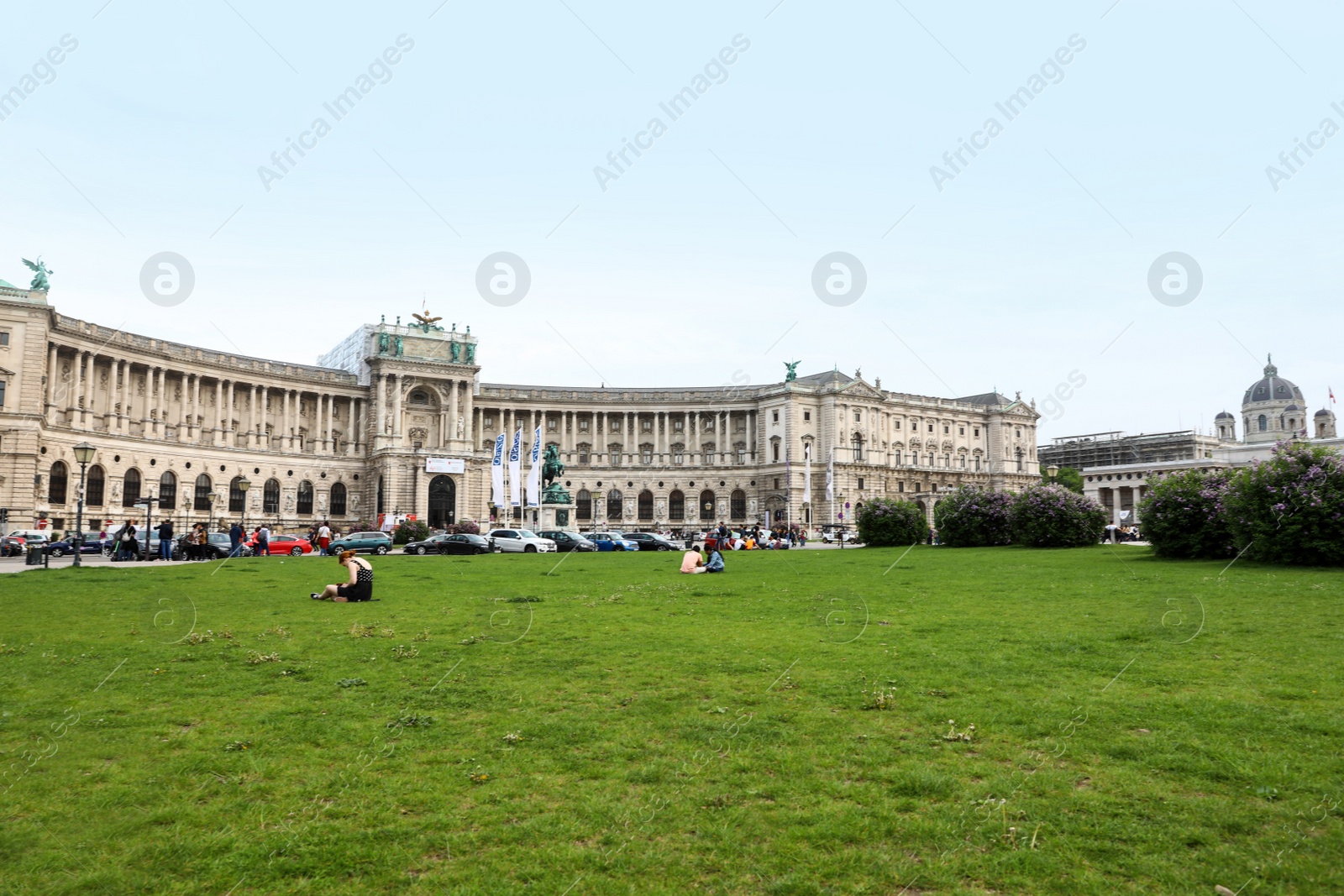 Photo of VIENNA, AUSTRIA - APRIL 26, 2019: Beautiful view of Heldenplatz near Hofburg Palace