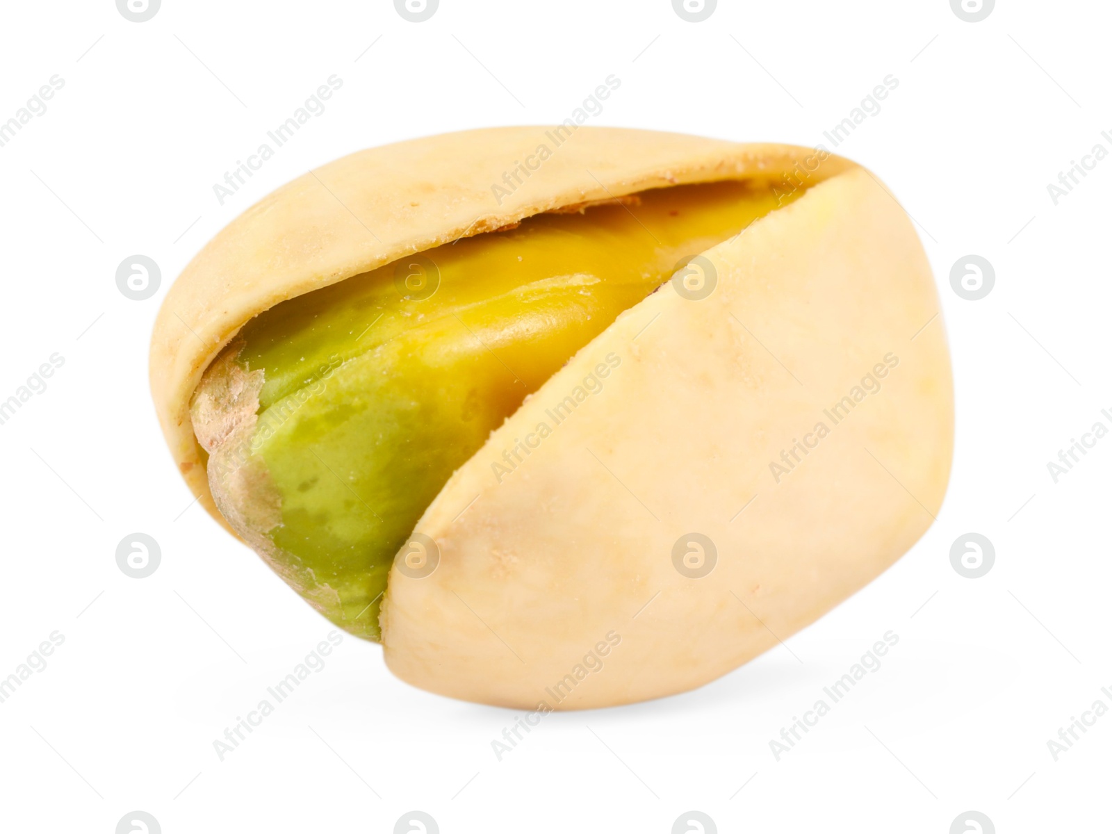 Photo of One tasty pistachio nut isolated on white