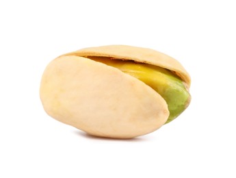 Photo of One tasty pistachio nut isolated on white