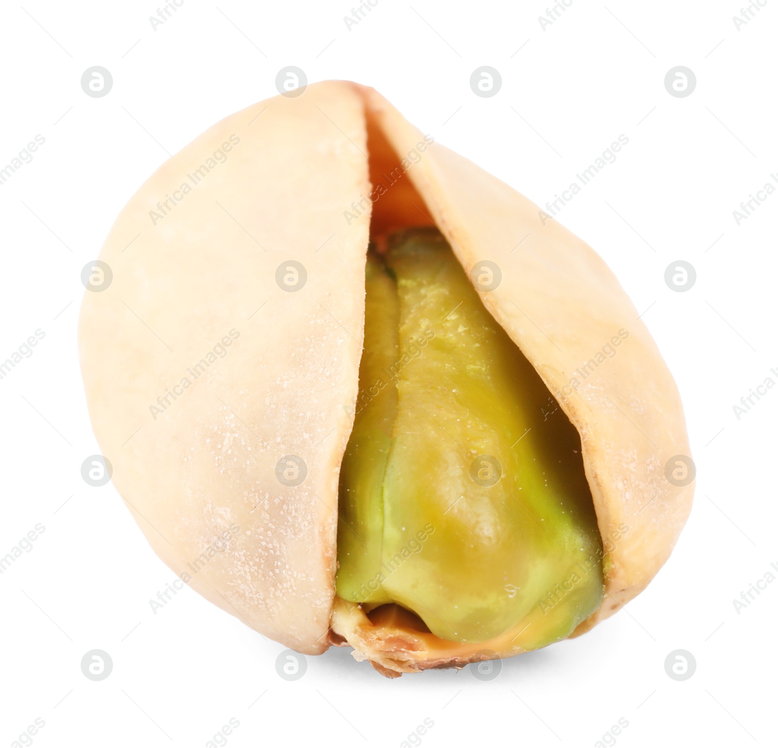 Photo of One tasty pistachio nut isolated on white