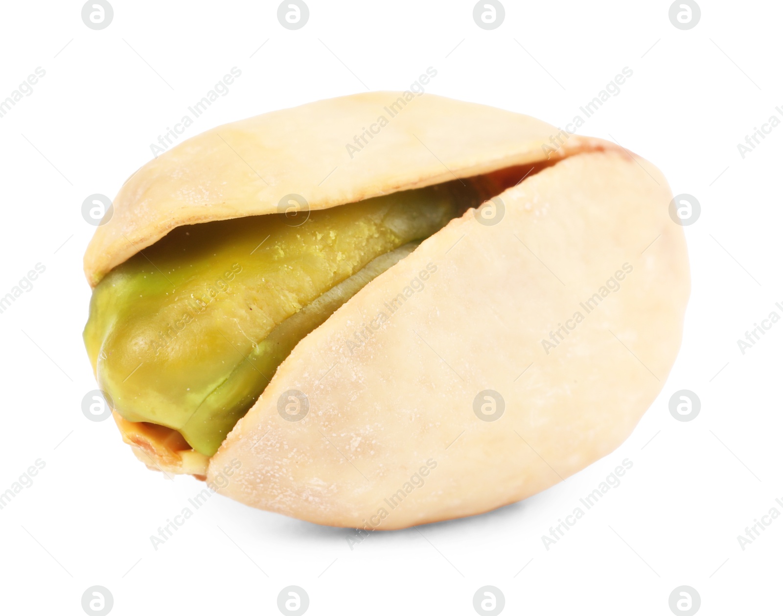 Photo of One tasty pistachio nut isolated on white