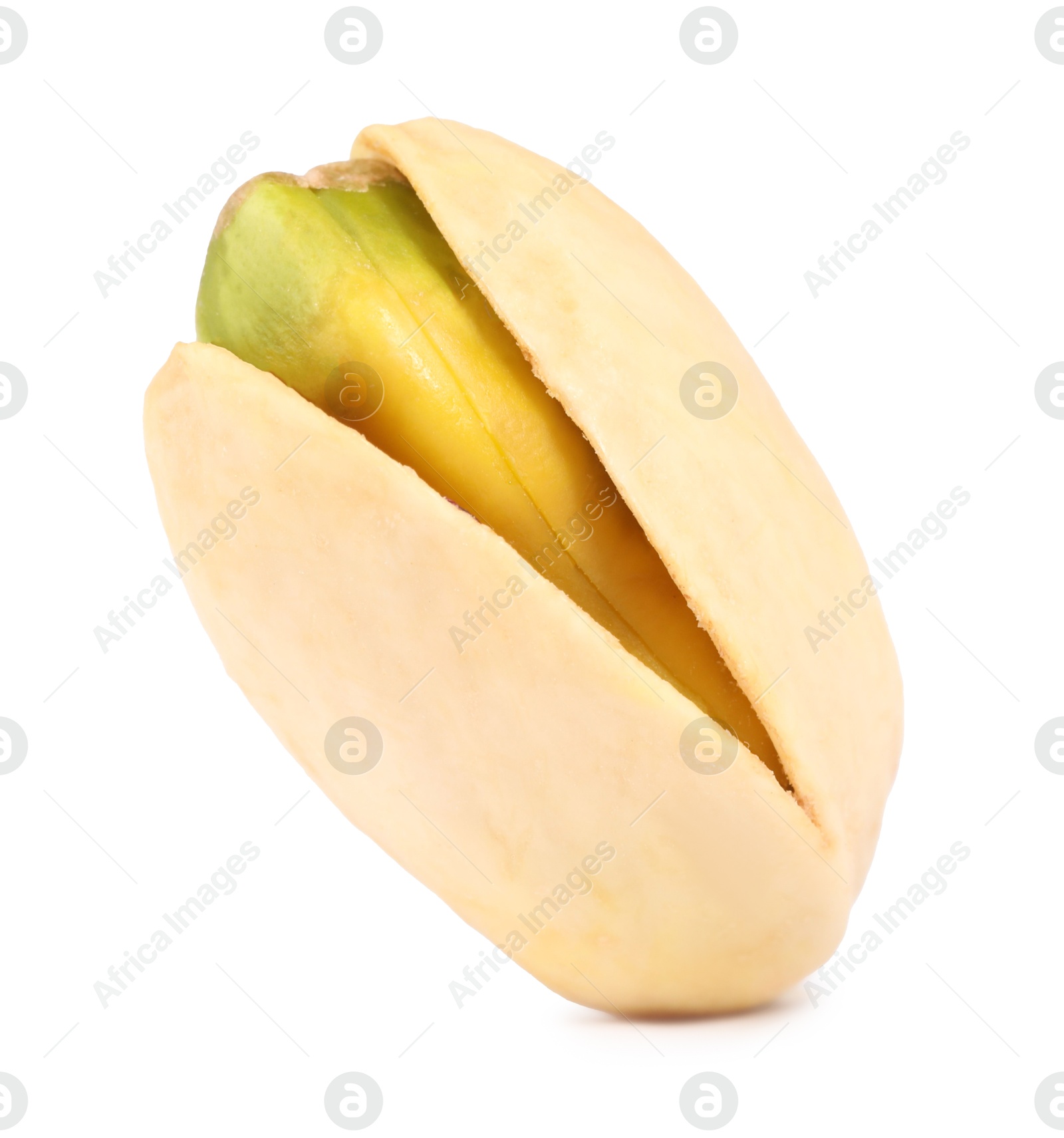 Photo of One tasty pistachio nut isolated on white