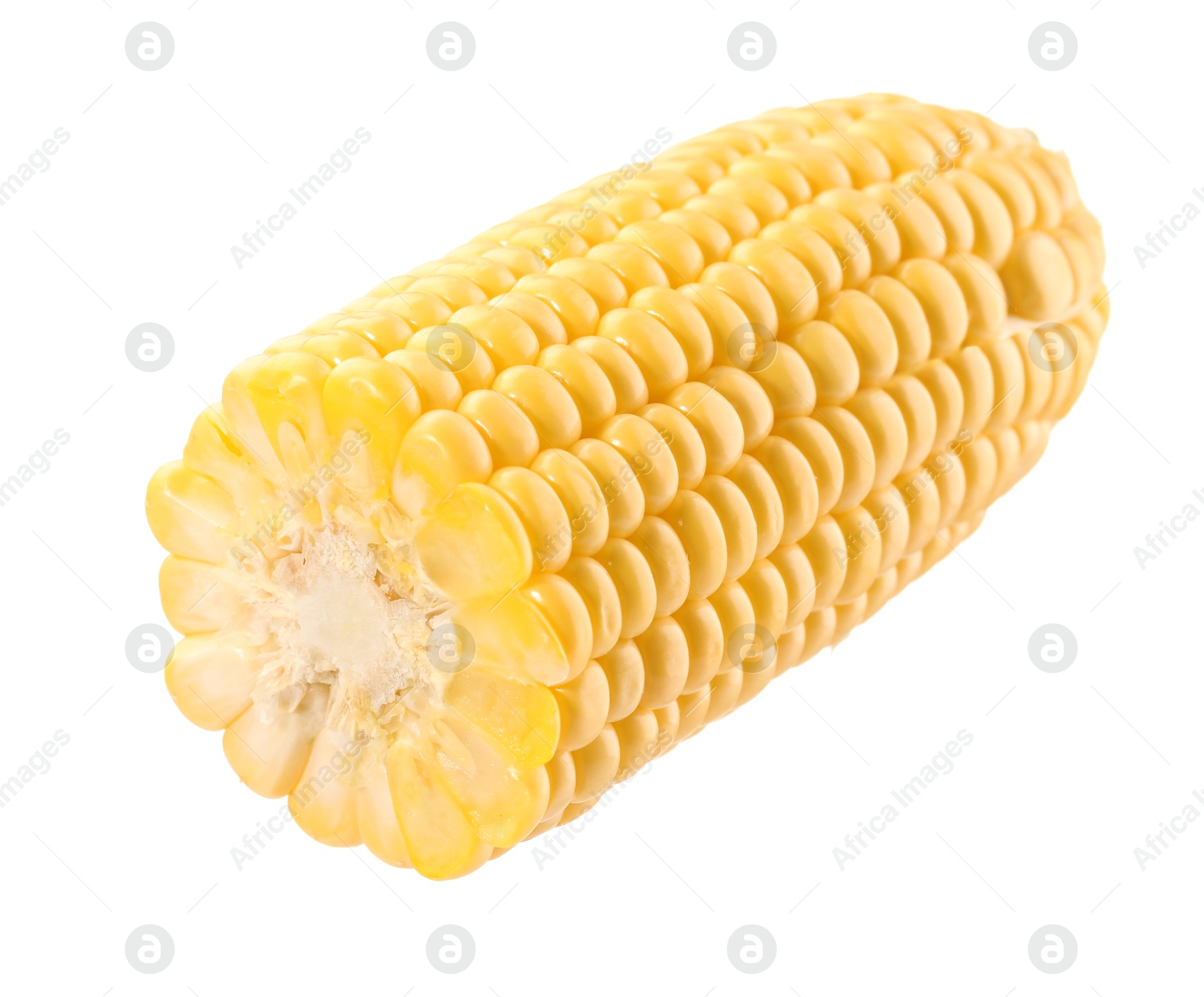 Photo of Half of fresh corncob isolated on white