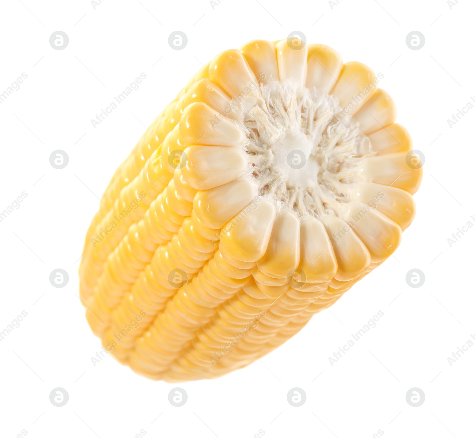 Photo of Half of fresh corncob isolated on white