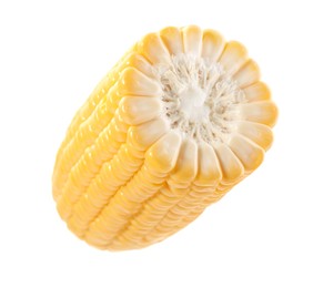 Photo of Half of fresh corncob isolated on white