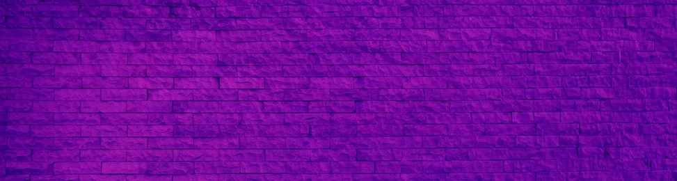 Image of Violet brick wall, banner design. Halloween background