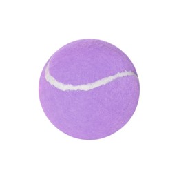 Image of One violet tennis ball isolated on white