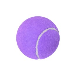 Image of One violet tennis ball isolated on white