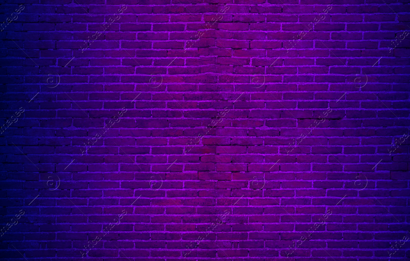 Image of Violet and blue gradient brick wall. Halloween background