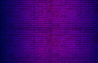 Image of Violet and blue gradient brick wall. Halloween background