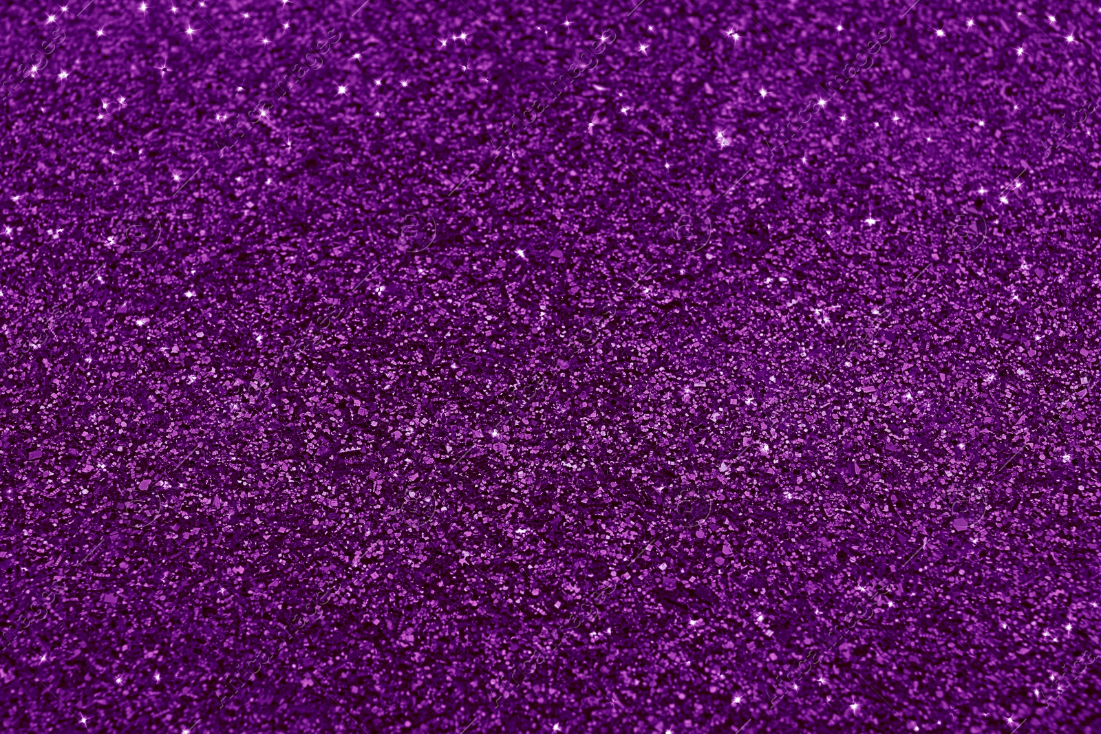 Image of Shiny purple glitter, closeup. Halloween background, bokeh effect