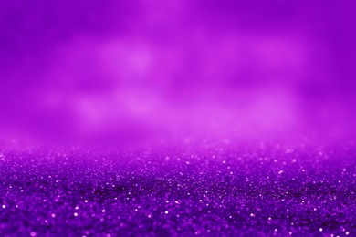 Image of Shiny violet glitter, closeup. Halloween background, banner design