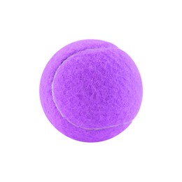 Image of One violet tennis ball isolated on white