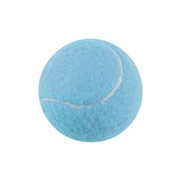 Image of One light blue tennis ball isolated on white