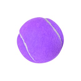 Image of One violet tennis ball isolated on white