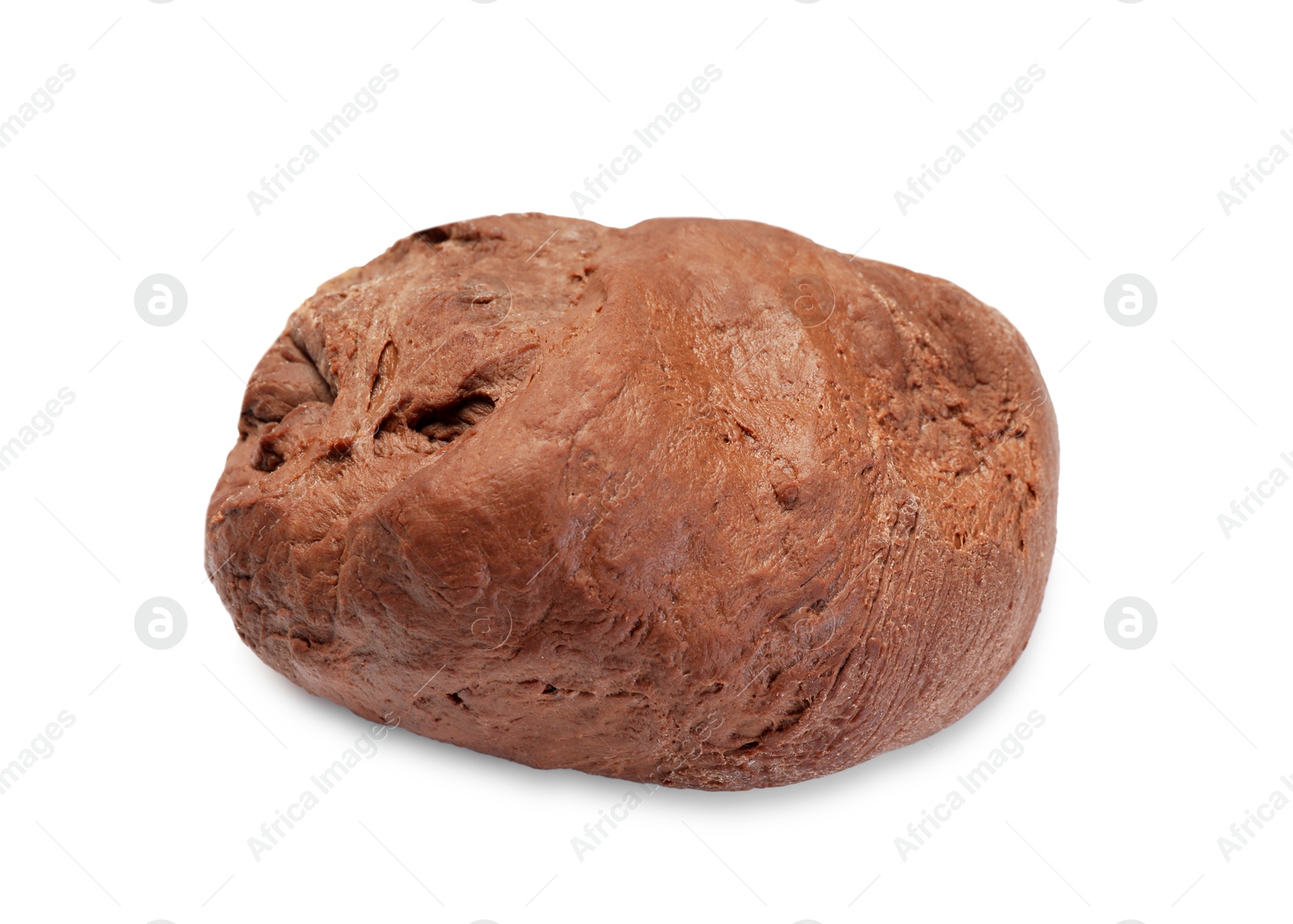 Photo of Chocolate dough isolated on white. Making cookies