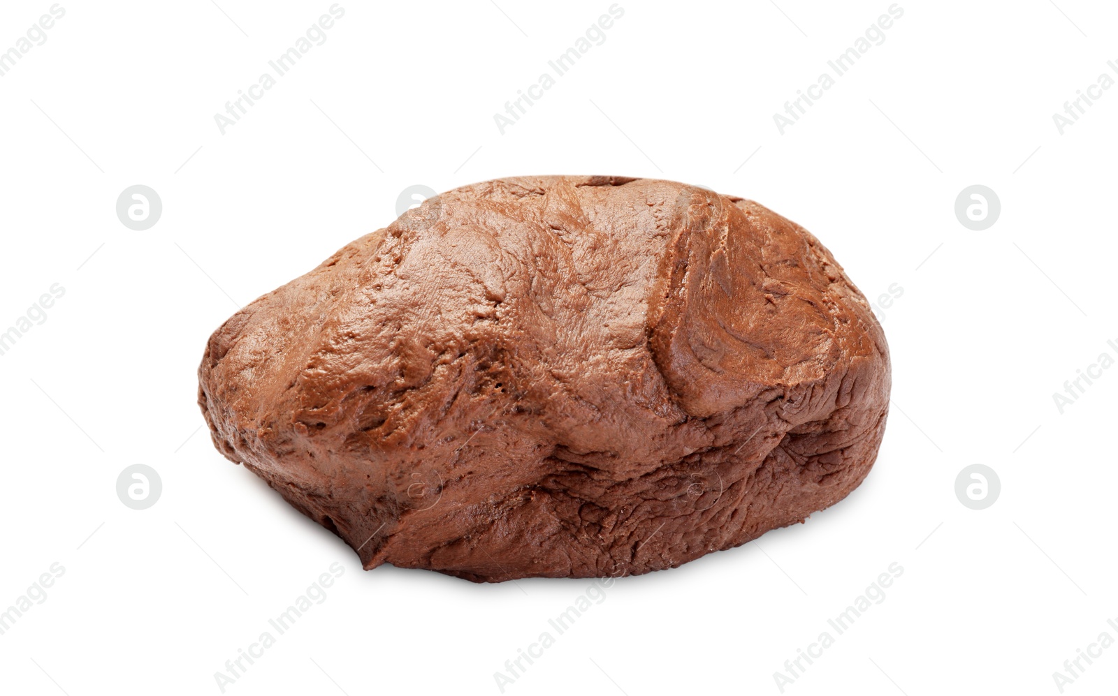 Photo of Chocolate dough isolated on white. Making cookies