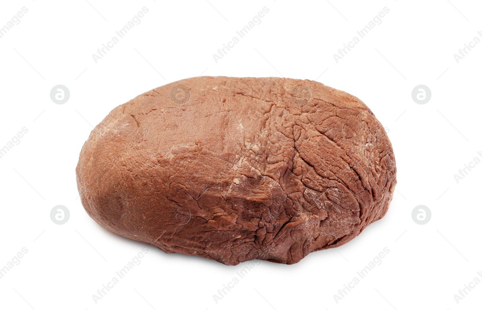 Photo of Chocolate dough isolated on white. Making cookies